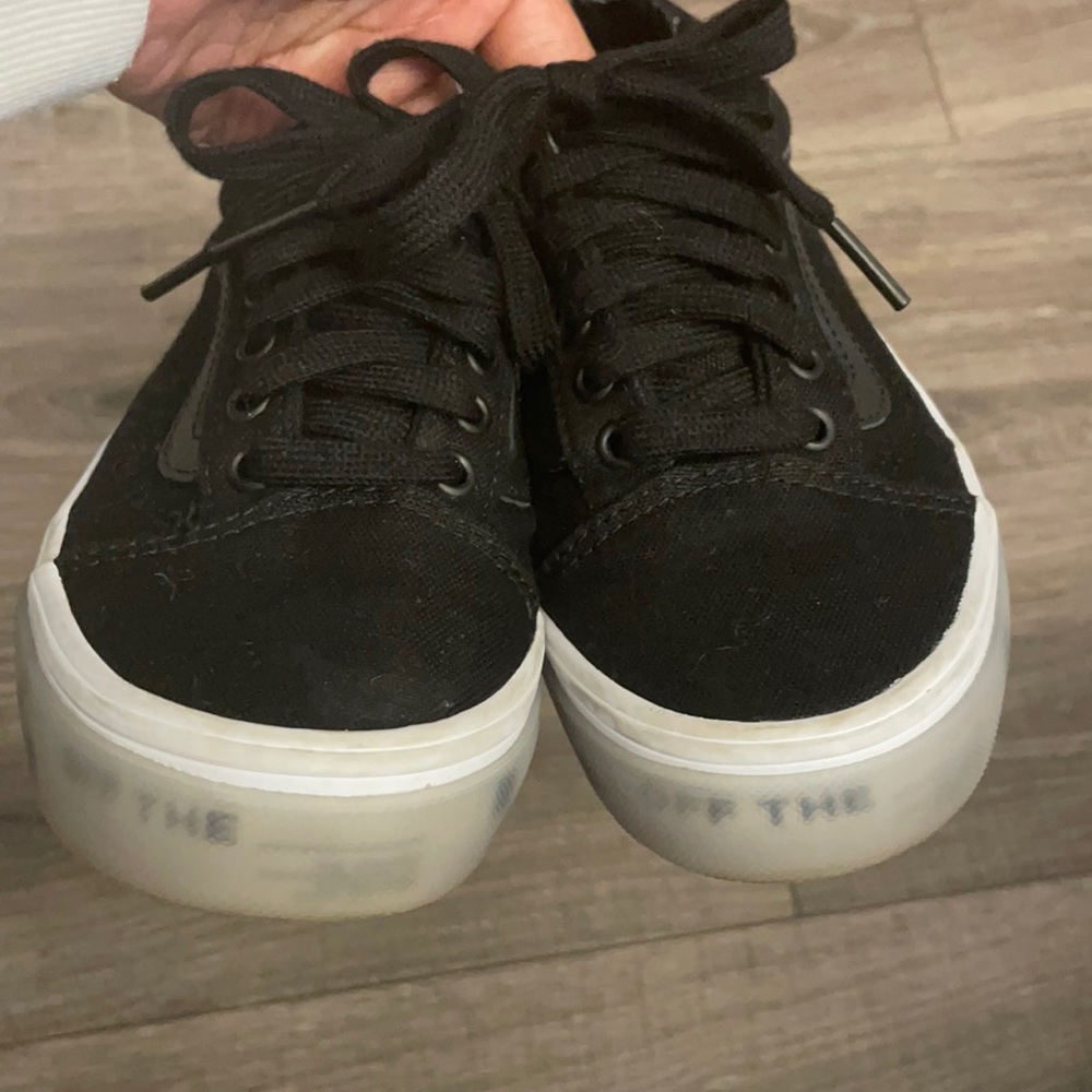 Black and white vans